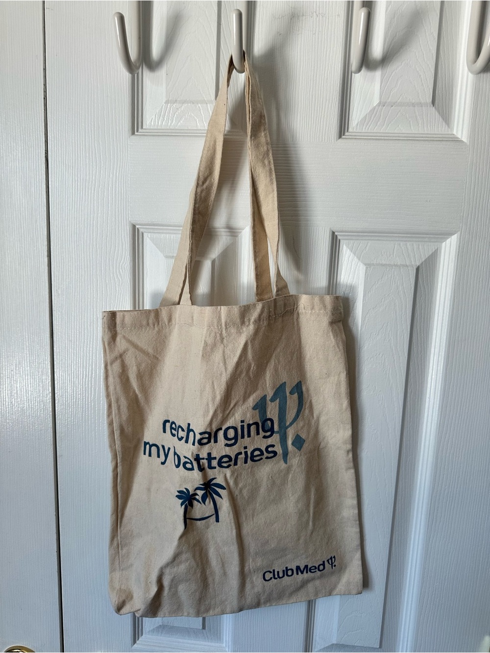 Club Med ‘Recharging My Batteries’ Canvas Tote Bag